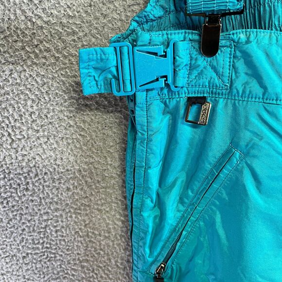 Spyder Ski Bib Pant Men S Teal Suspenders Snow Thinsulate Insulation Entrant VTG - Picture 4 of 16